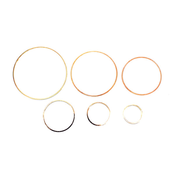 耳環配件-金色圓形金屬圈