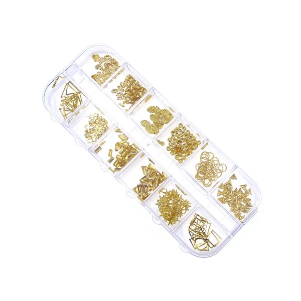 滴膠UV膠封入物-金色金屬裝飾套裝1