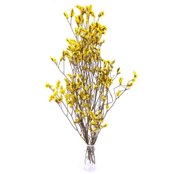 黃色水晶草乾花花束