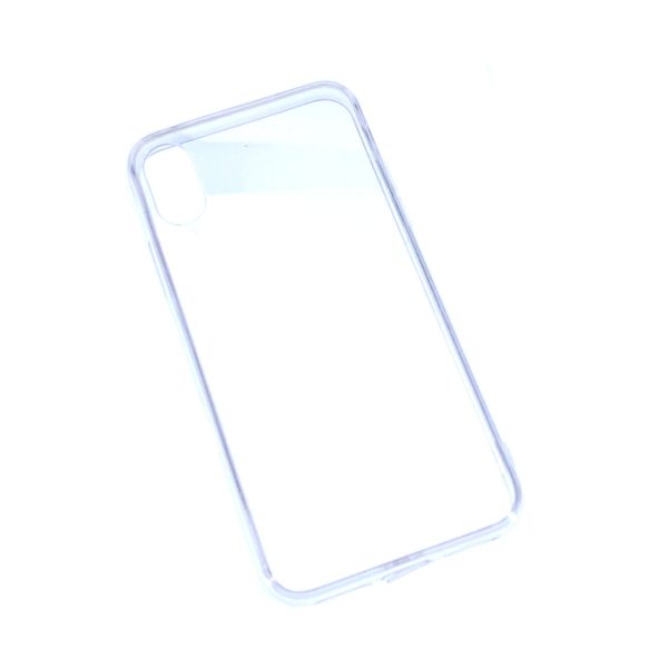 iPhone X/XS透明硬底軟邊凹槽滴膠電話殼