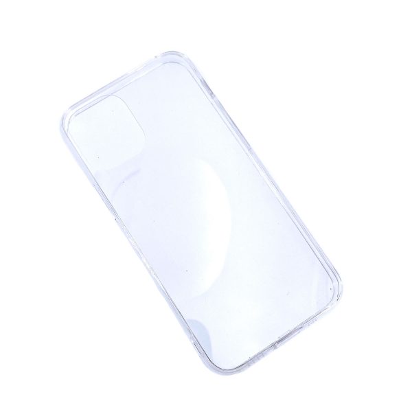 iPhone 12透明硬底軟邊凹槽滴膠電話殼