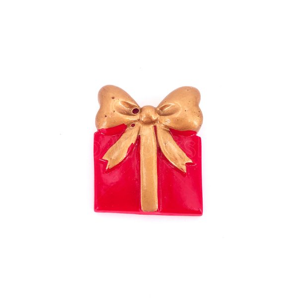 金色蝴蝶結聖誕禮物樹脂裝飾
